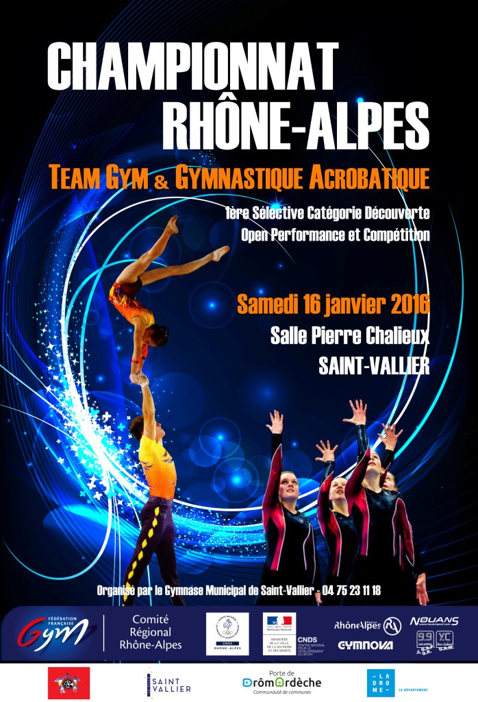 Affiche Saint Vallier Team Gym 2016